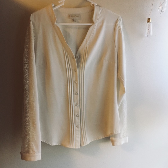 Modcloth Tops - ModCloth lace sleeve blouse